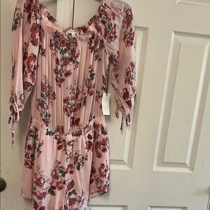 Active USA Pink Floral Long Sleeve Dress
